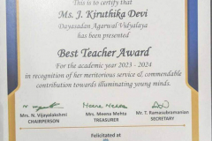 SCHOOL & STAFF AWARDS 2024-25